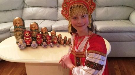 Kidsday reporter Emily Carroll in a traditional costume
