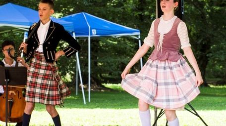 Two of the Valerie Wilcox dancers demonstrate a