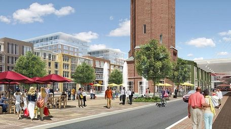 A rendering of the Heartland Town Square project