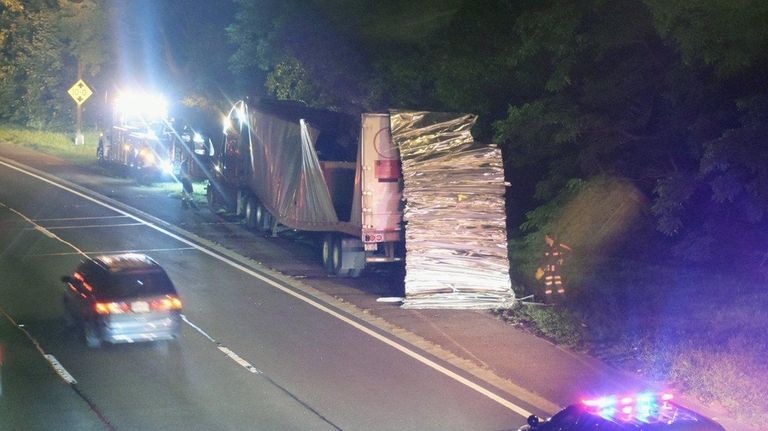 Police said a tractor trailer hit the Oakfield