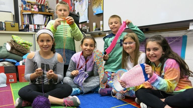Kidsday reporters, from left, Kamryn Restivo, Benjamin Handler,