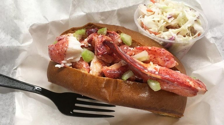 A Maine lobster roll at DJ's Clam Shack