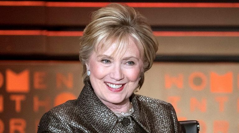 Hillary Clinton speaks during the Women in the