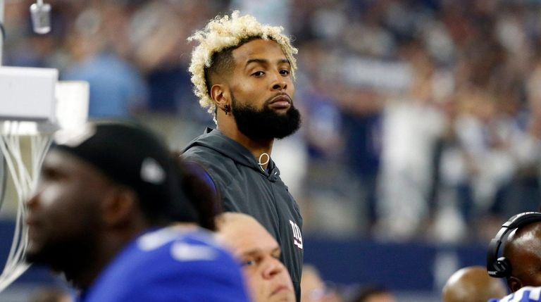 Giants wide receiver Odell Beckham Jr. stands on