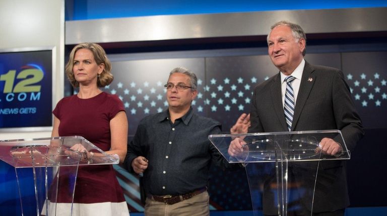 Laura Curran and George Maragos at News 12