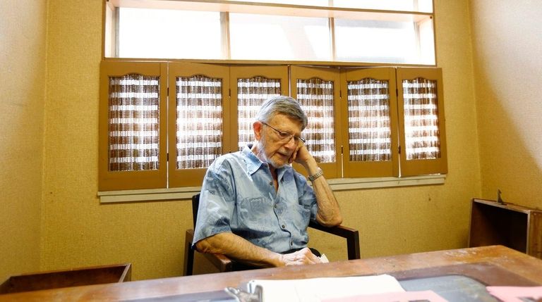 Dr. Richard Mahrer, 92, at his office in