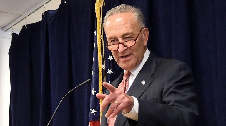 Sen. Charles Schumer speaks on Sept. 10, 2017.