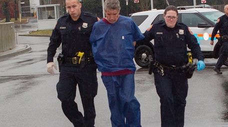 Michael Gallagher, of Levittown, seen after his arrest