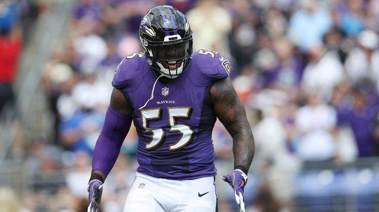 Outside linebacker Terrell Suggs of the Baltimore Ravens