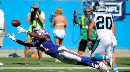 The Bills' Zay Jones misses a catch on
