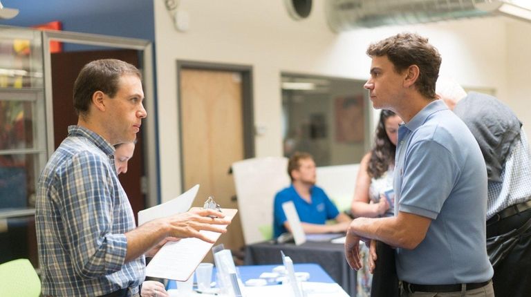 Participants during a job fair at the Launchpad