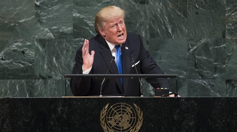 President Donald Trump addresses the UN General Assembly