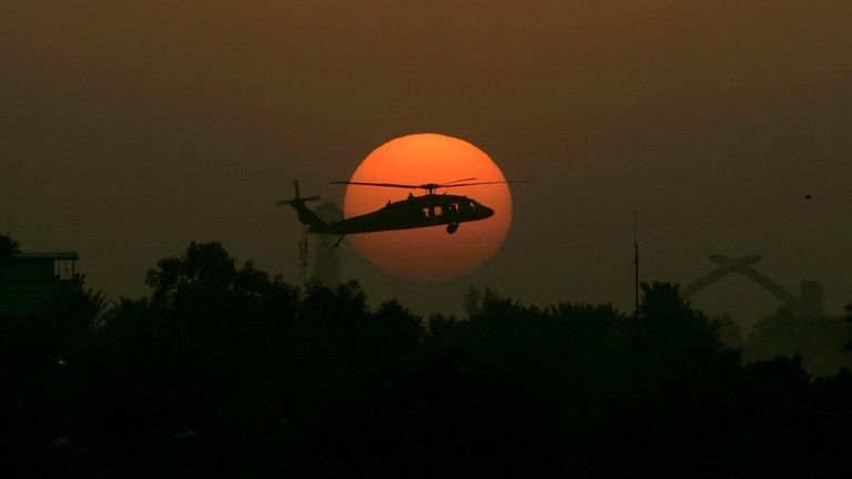 A U.S. Army Black Hawk helicopter, Oct 30,
