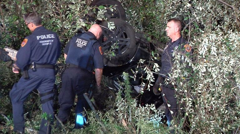 Suffolk County police said the driver crashed into