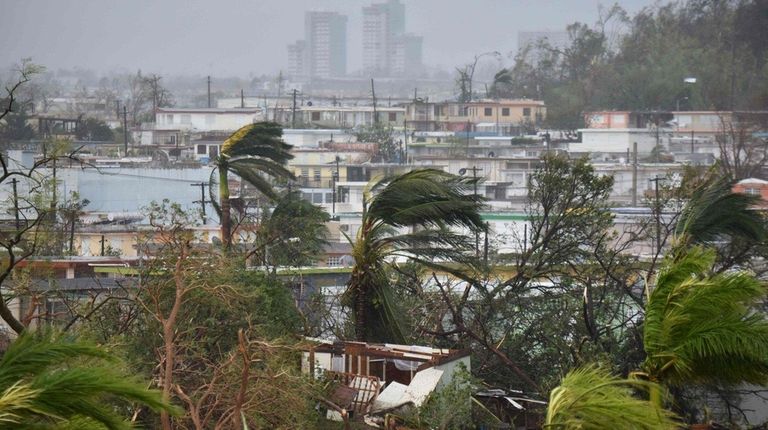 Destruction caused by Hurricane Maria close to Roberto
