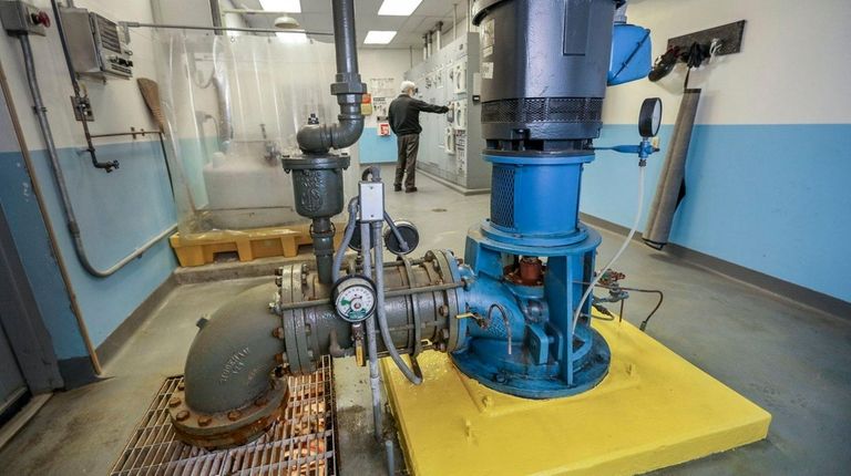 A well pump at the Hicksville Water District's