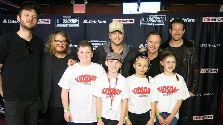 Kidsday reporters, from left, Aidan Shelbourne, Jack Ryan,