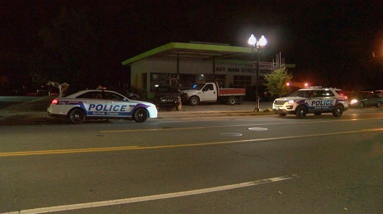 Suffolk County police respond to East Main Street