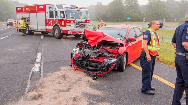Suffolk County police, Brookhaven firefighters and South Country