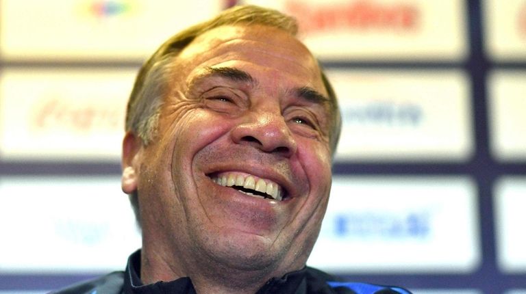 USMNT coach Bruce Arena speaks during a press