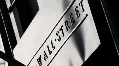 A sign for Wall Street outside the NYSE