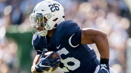 Penn State running back Saquon Barkley returns the
