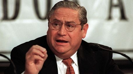 El Salvador President Armando Calderon Sol speaks at