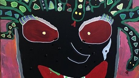 Madeline Franz, 12, of Melville focused on the