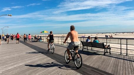 It was a crowded day at Jones Beach,