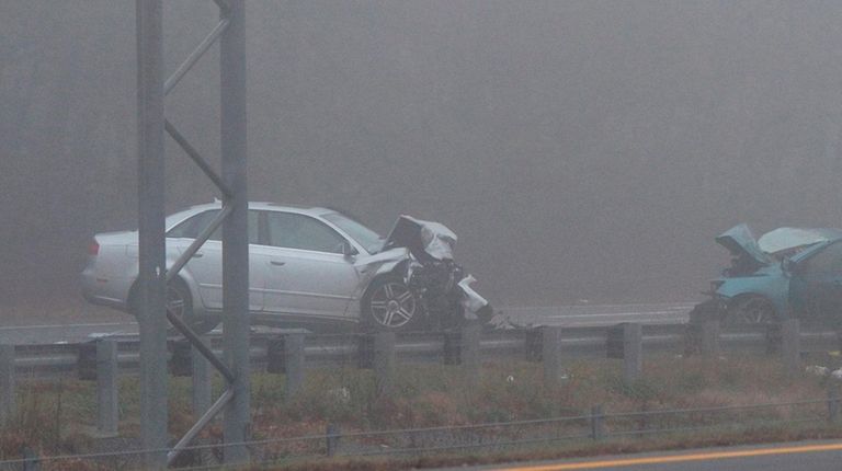 Scene of a fatal crash on Sunrise Highway