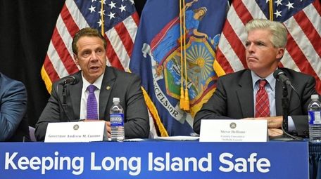 Gov. Andrew M. Cuomo, left, and Suffolk County