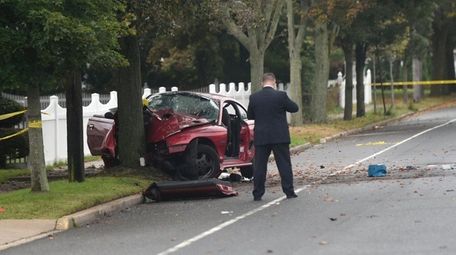 Officials respond to the fatal crash, which occurred