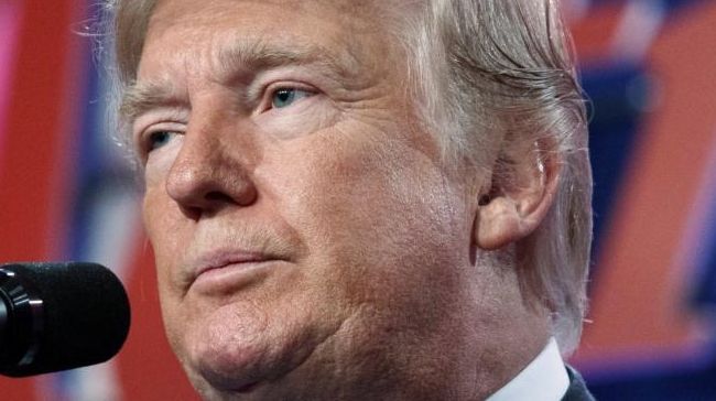President Donald Trump speaks to the 2017 Value