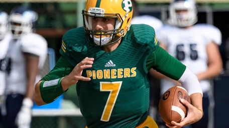 LIU Post quarterback Yianni Gavalas ran five times