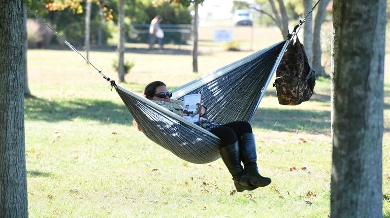 Tara Neis takes time for leisurely reading in