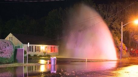 A vehicle hit a fire hydrant Friday, Oct.