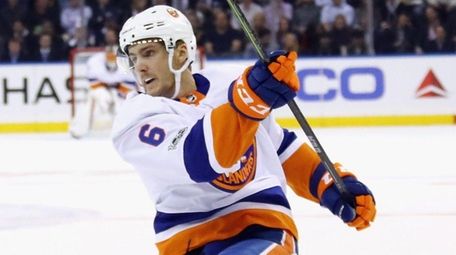 Ryan Pulock of the New York Islanders takes the