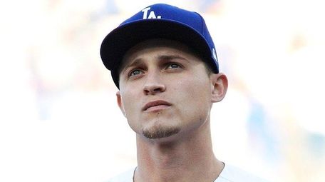 Corey Seager of the Los Angeles Dodgers before