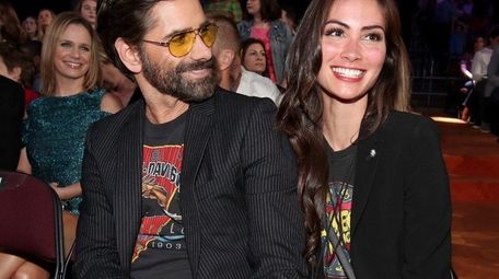 John Stamos and Caitlin McHugh attend Nickelodeon's 2017