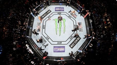 A general view of the Octagon during UFC