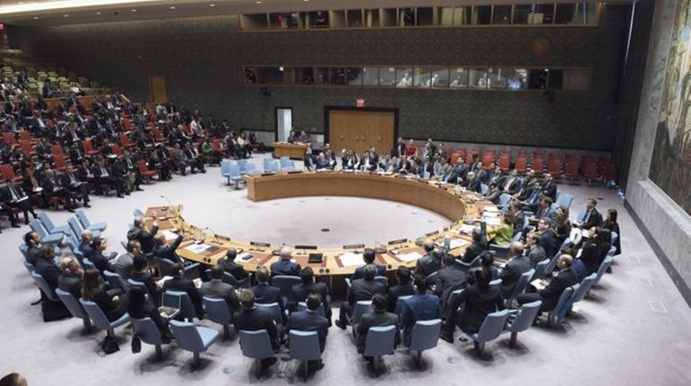 In this photo provided by the United Nations,