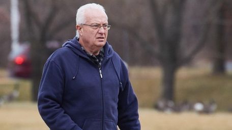 Ex-Merchant Marine Academy employee John McCormick, pictured leaving