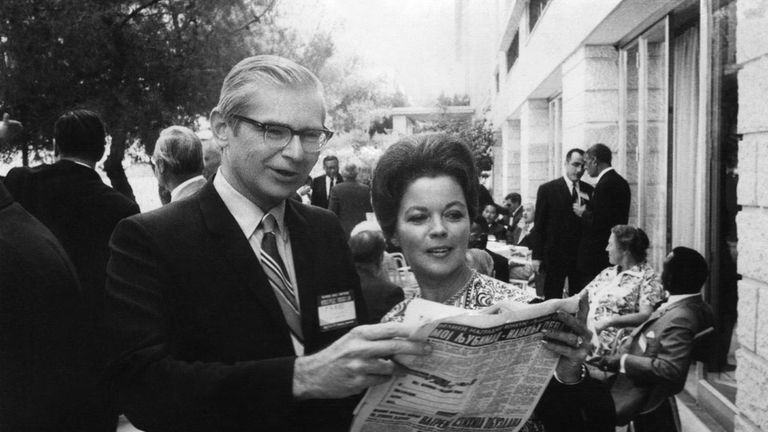 James E. Clayton with former child actress-turned-diplomat Shirley