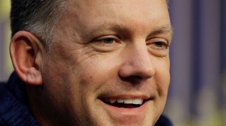 Houston Astros manager A.J. Hinch talks to the
