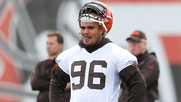 Browns defensive tackle Xavier Cooper during minicamp at