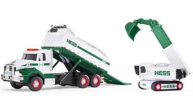 hess dump truck and loader