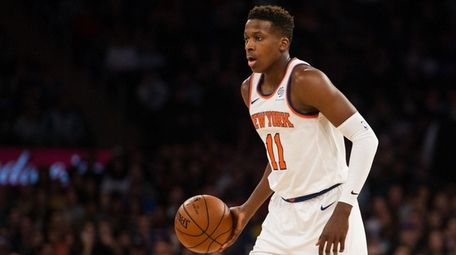 Knicks guard Frank Ntilikina in the first quarter