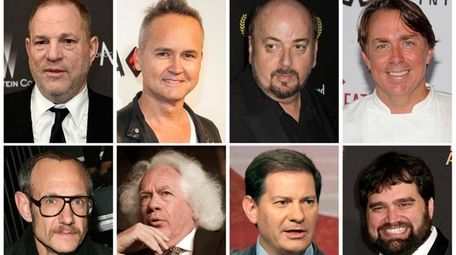 Top row from left, film producer Harvey Weinstein,