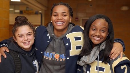 Baldwin's Jenna Annecchiarico, Donetta Johnson and Aziah Hudson
