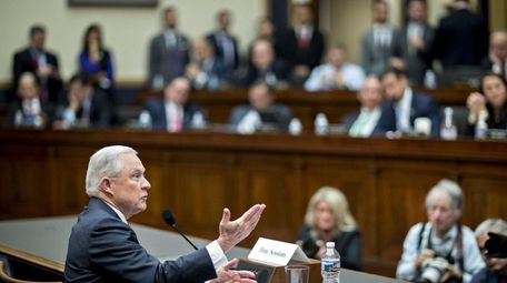 Attorney General Jeff Sessions speaks during a House
